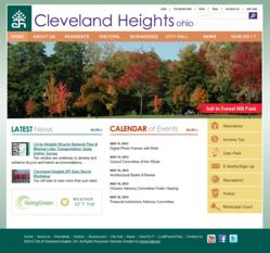 City of Cleveland Heights website powered by Vision Internet